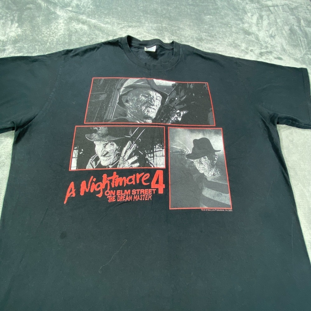 Freddy Krueger A Nightmare on Elm Street 4 Horror Movie T Shirt XXL Black Film *